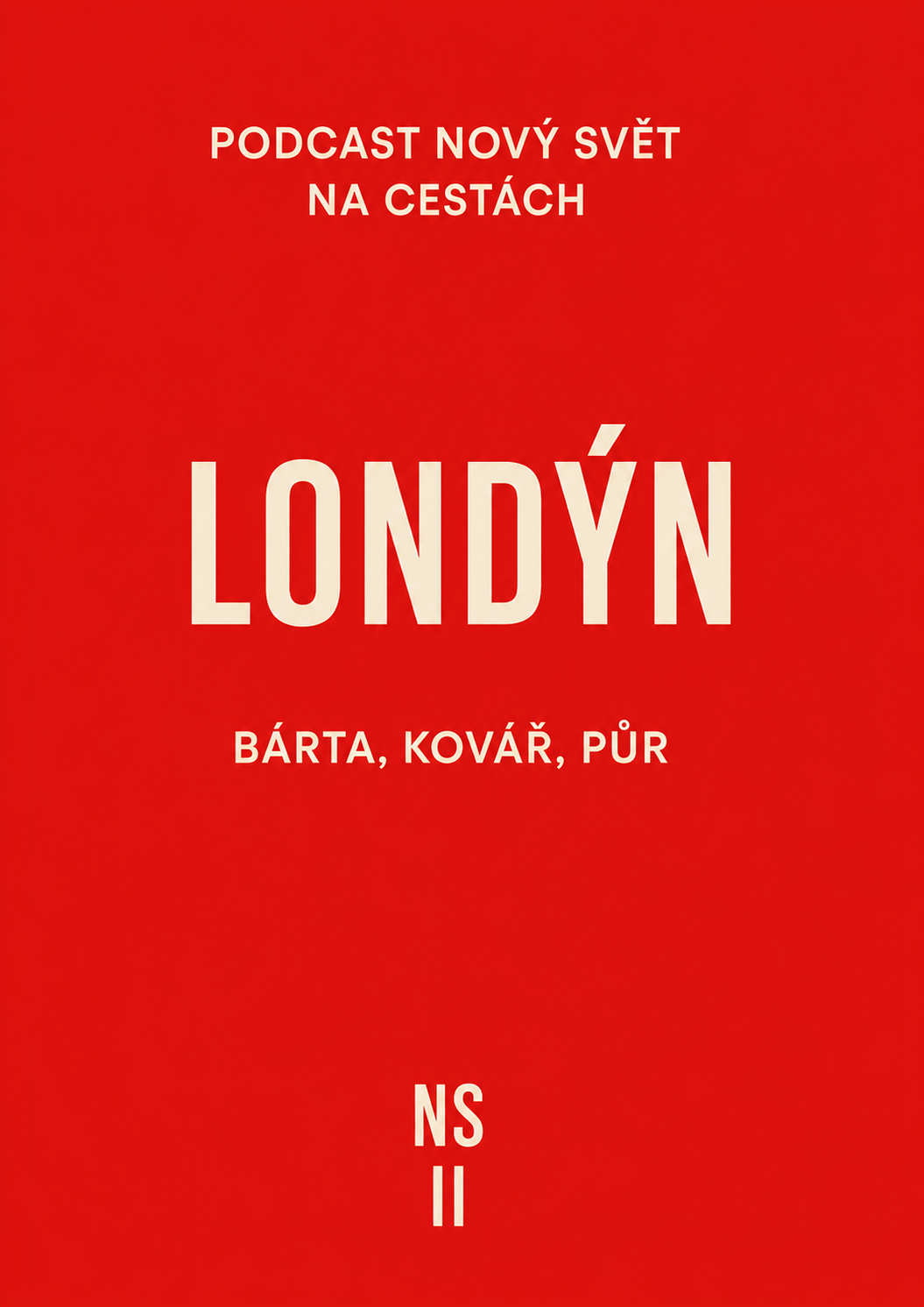 Červená obálka připravované knihy Londýn